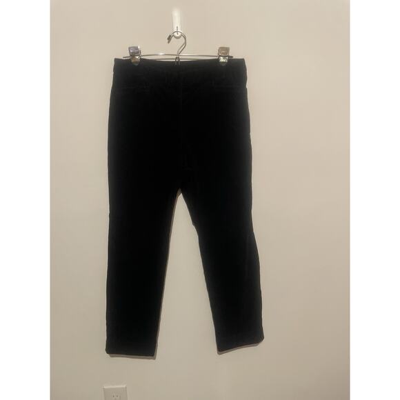 Pendleton Corduroy Pants Women 10 Black Straight Leg Pockets Comfort Flat Front - Picture 2 of 7